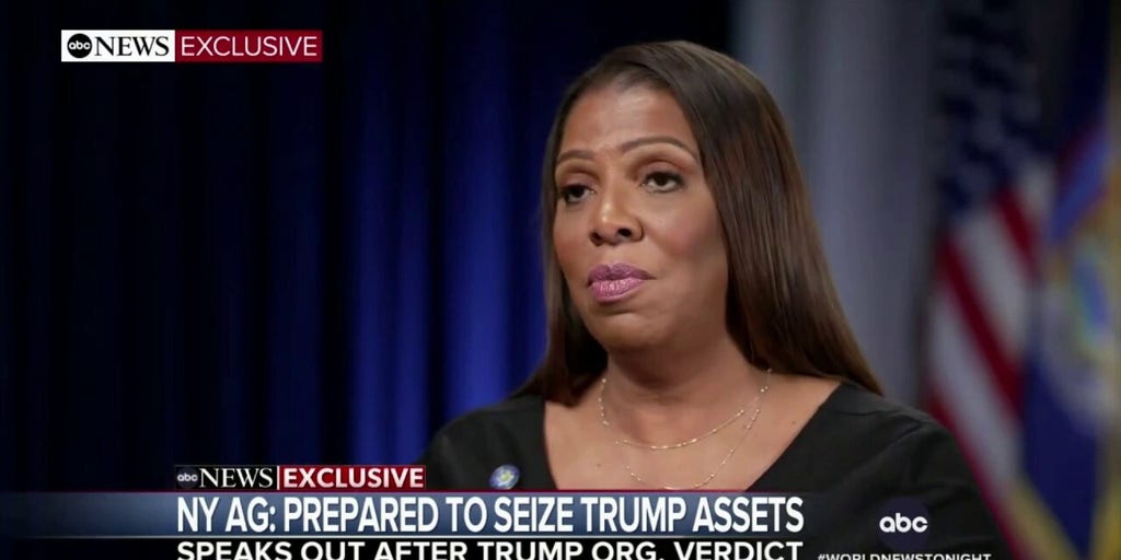 Letitia James says she will ask the judge to seize Trump’s assets if he cannot pay fraud fine