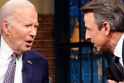 Seth Meyers' Audience Erupts As Biden Goes 'Dark Brandon' On Trump Without Using His Name