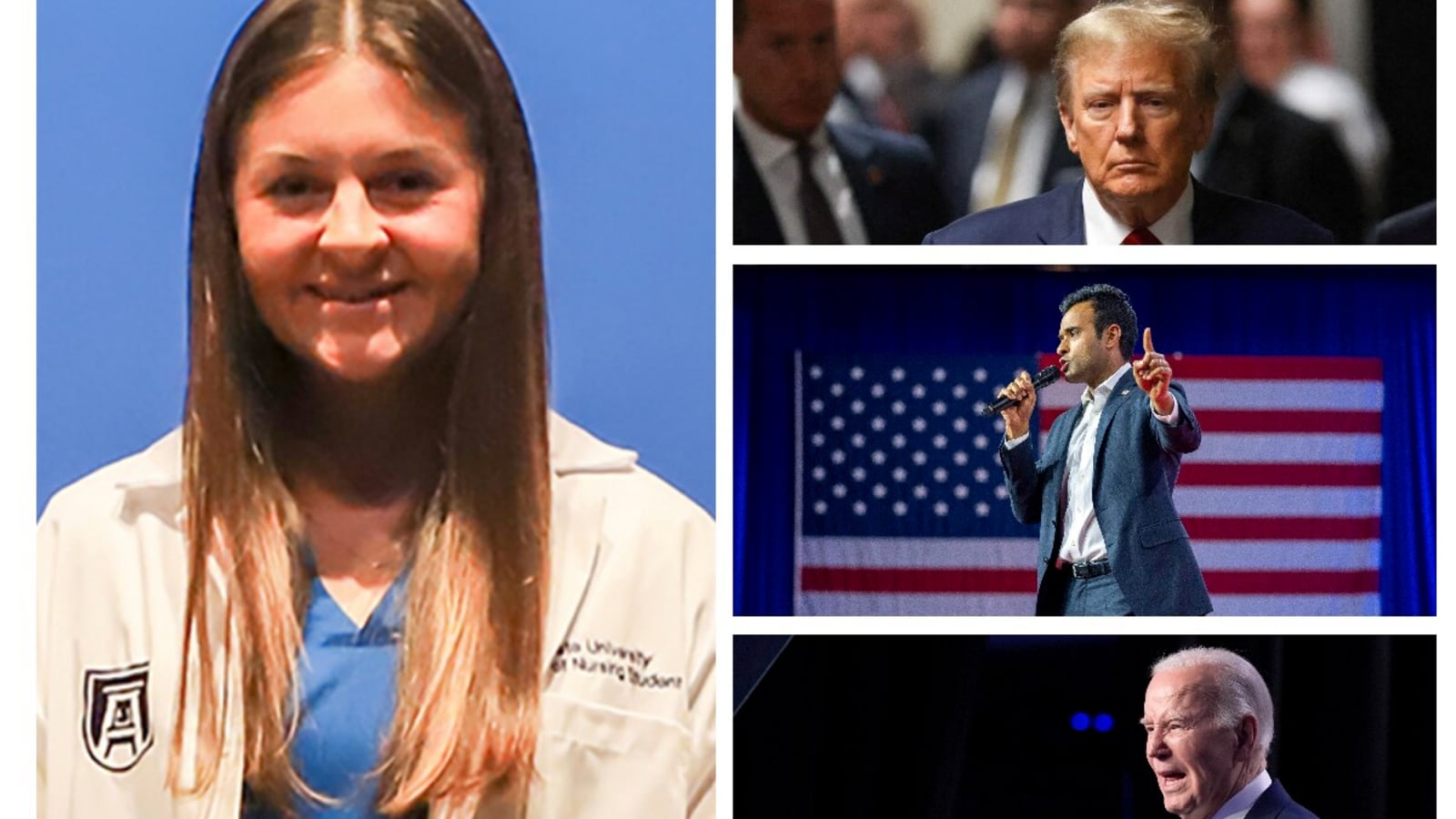 Donald Trump and Vivek Ramaswamy torch Joe Biden for ignoring Laken Riley’s murder: ‘Say her name, Mr. President’