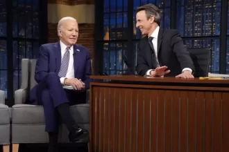 Joe Biden hushed the Late Night Show host Seth Meyers over a ‘classified’ bit. What is it?