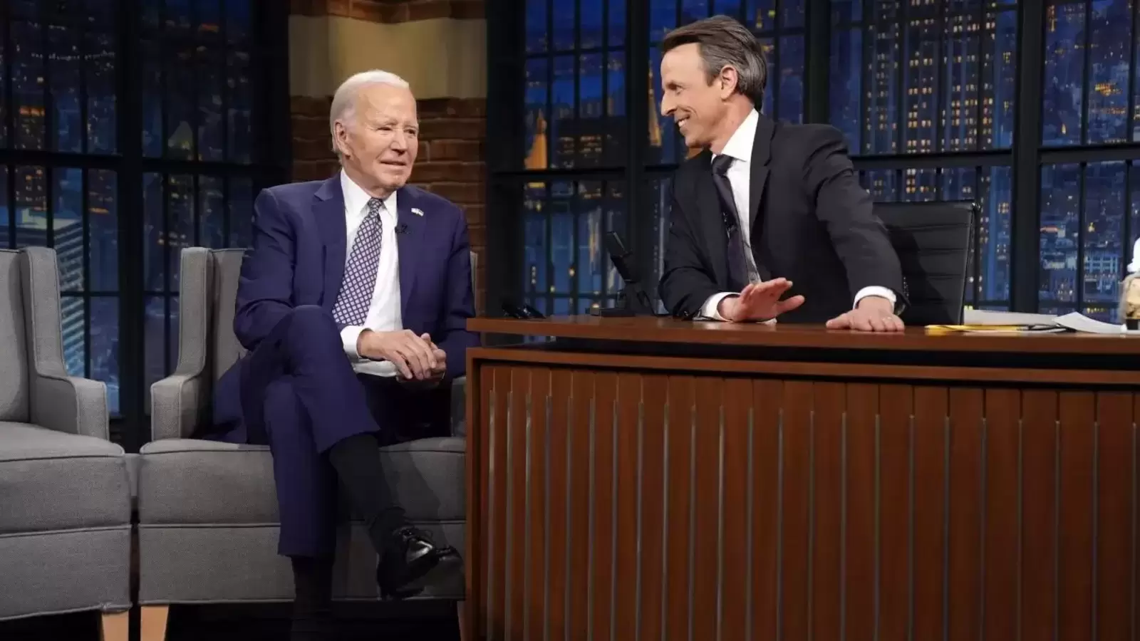 Joe Biden hushed the Late Night Show host Seth Meyers over a ‘classified’ bit. What is it?