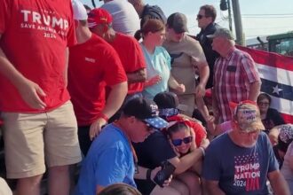 New exclusive video shows chaotic moment Trump shooting victims escorted from rally