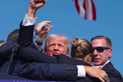 Fr. Jason Charron speaks on his opening prayers at the Trump rally