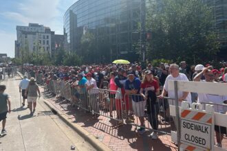 WATCH: Thousands descend on Michigan town for first Trump rally since failed assassination attempt