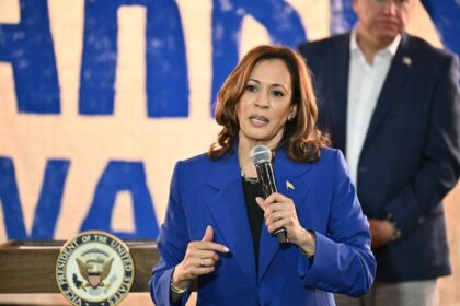 Without Using Trump's Name, Kamala Harris Calls Out 'Coward' Leaders