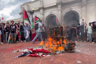 Controversial Protest: Pro-Palestine Supporters Replacement of American Flags