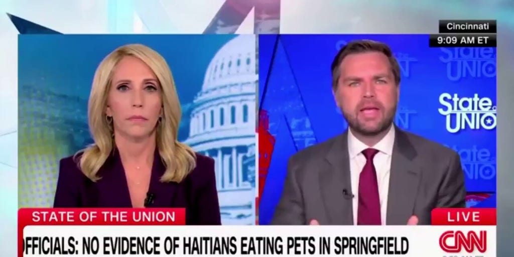 JD Vance accuses CNN host of going easy on Harris, Walz during contentious interview about Trump's 'eating the pets' claim