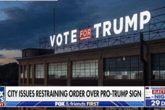 New York company fighting back after facing court order over large Trump sign