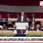 Comedian Jim Gaffigan asks, ‘Why is Kamala Harris not here?’ at Al Smith Dinner