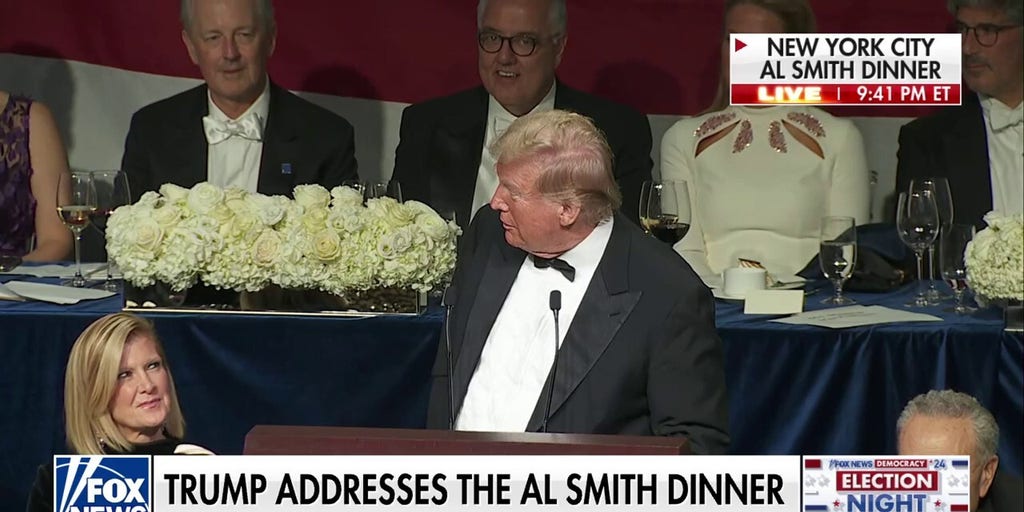 Trumps cracks subpoena joke during Al Smith Dinner