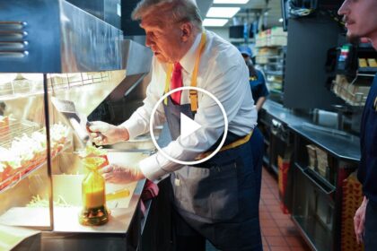 Trump Cooks and Serves Fries at a McDonald’s in Pennsylvania