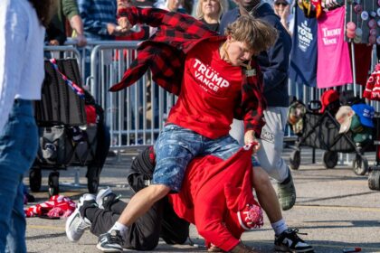 Trump Souvenir Vendors Brawl Before Michigan MAGA Rally