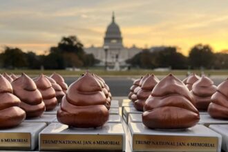 Mini Poop Statues Appear At D.C.’s Mysterious Turd Monument ‘Honoring’ Trump