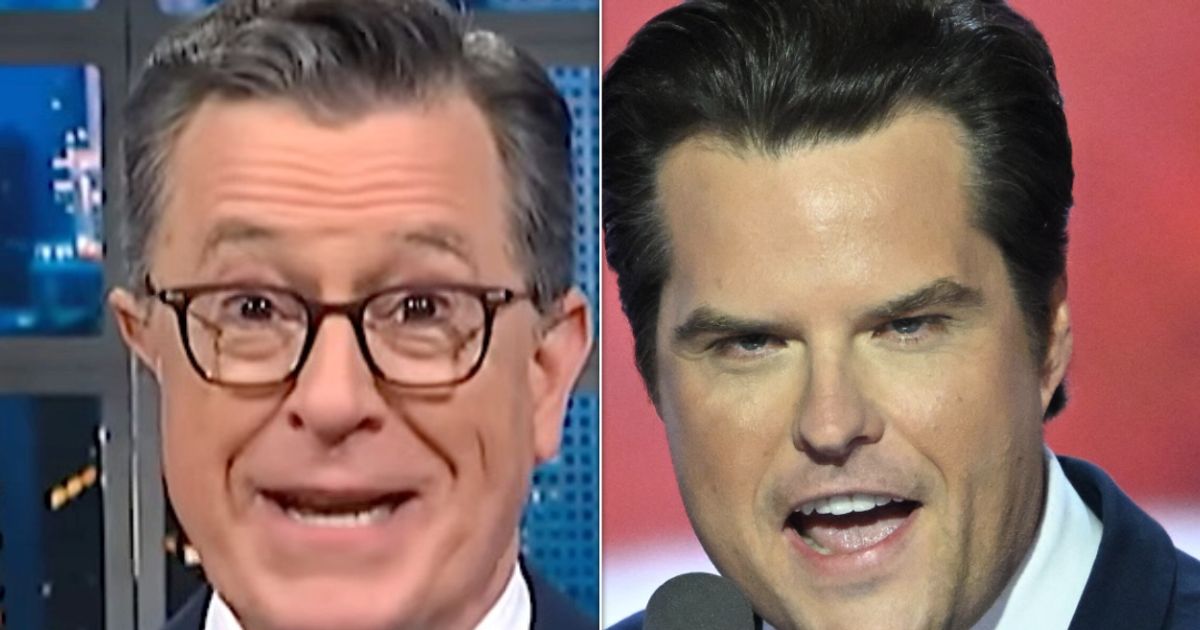 Stephen Colbert Has 1 Burning Question About Matt Gaetz That Says Everything