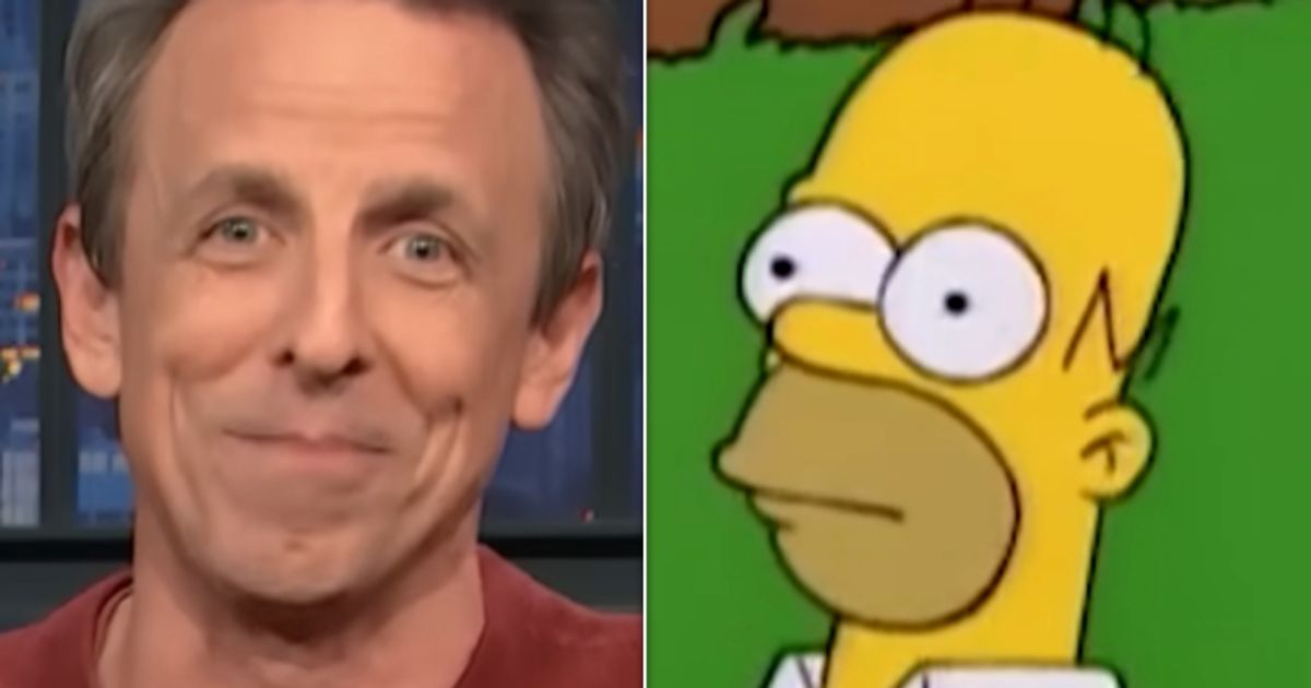 D'OH! Seth Meyers Spots A Classic 'Simpsons' Moment From Joe Biden