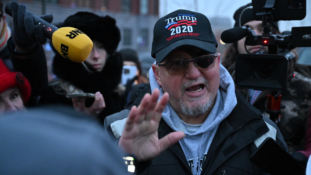 Stewart Rhodes, Far-Right Leader of Oath Keepers, Attends Trump Rally in Vegas Following Release From Prison