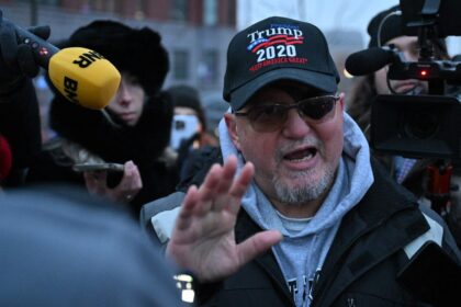 Stewart Rhodes, Far-Right Leader of Oath Keepers, Attends Trump Rally in Vegas Following Release From Prison