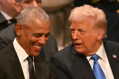 Trump Posts Brutal Spoof Of His Viral Chat With Obama At Jimmy Carter’s Funeral